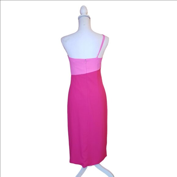 Petal + Pup Women’s One-Shoulder Colorblock Maxi Dress Pink US 6 - Picture 5 of 10